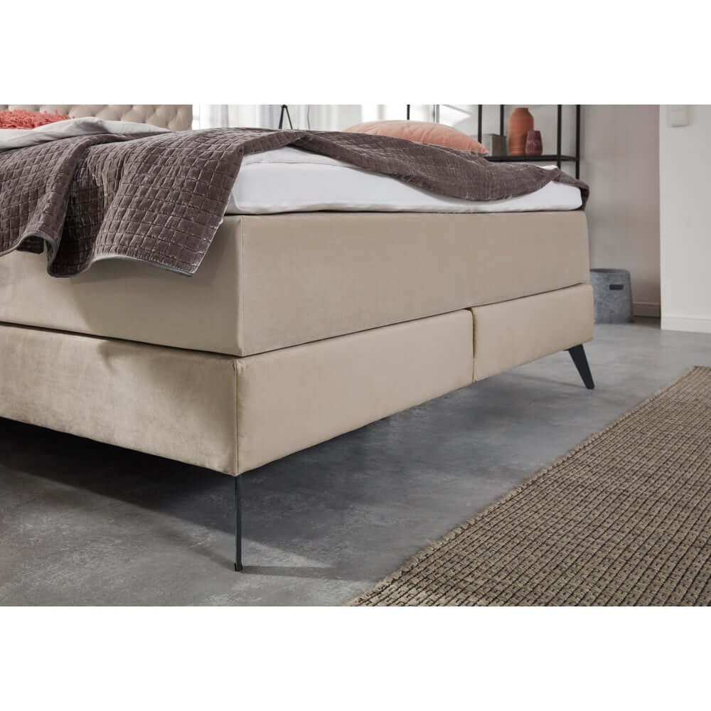 Béžová boxspring posteľ 200x200 cm La Maison - Meise Möbel