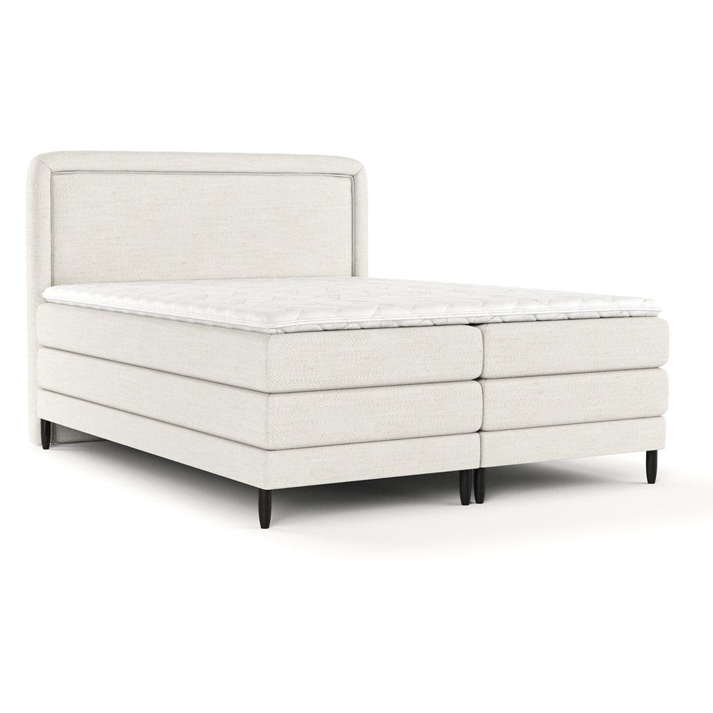 Krémovobiela boxspring posteľ 200x200 cm Dove – Maison de Rêve