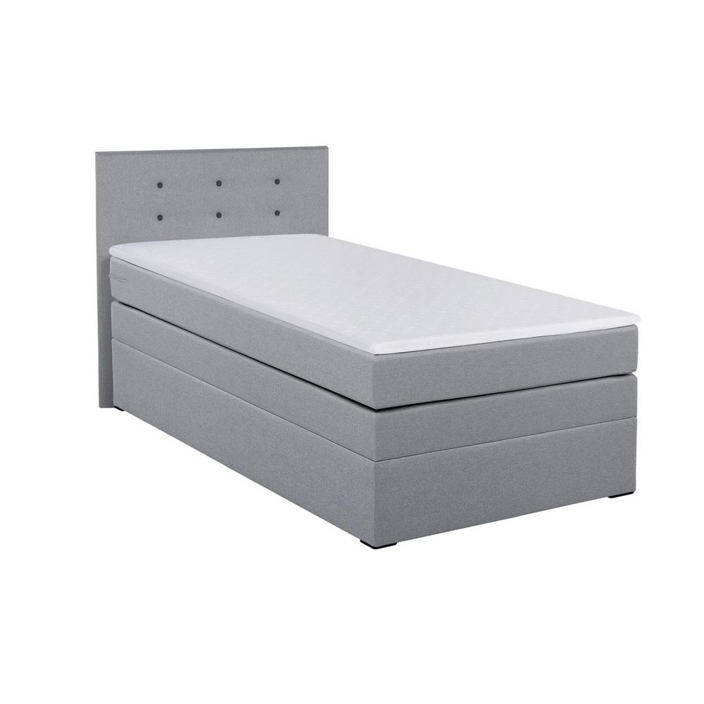 Boxspring posteľ 90x200cm, sivá