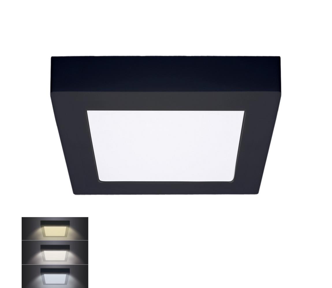 Donoci B- LED Stropné svietidlo LED/12W/230V 3000/4000/6000K čierna hranatý