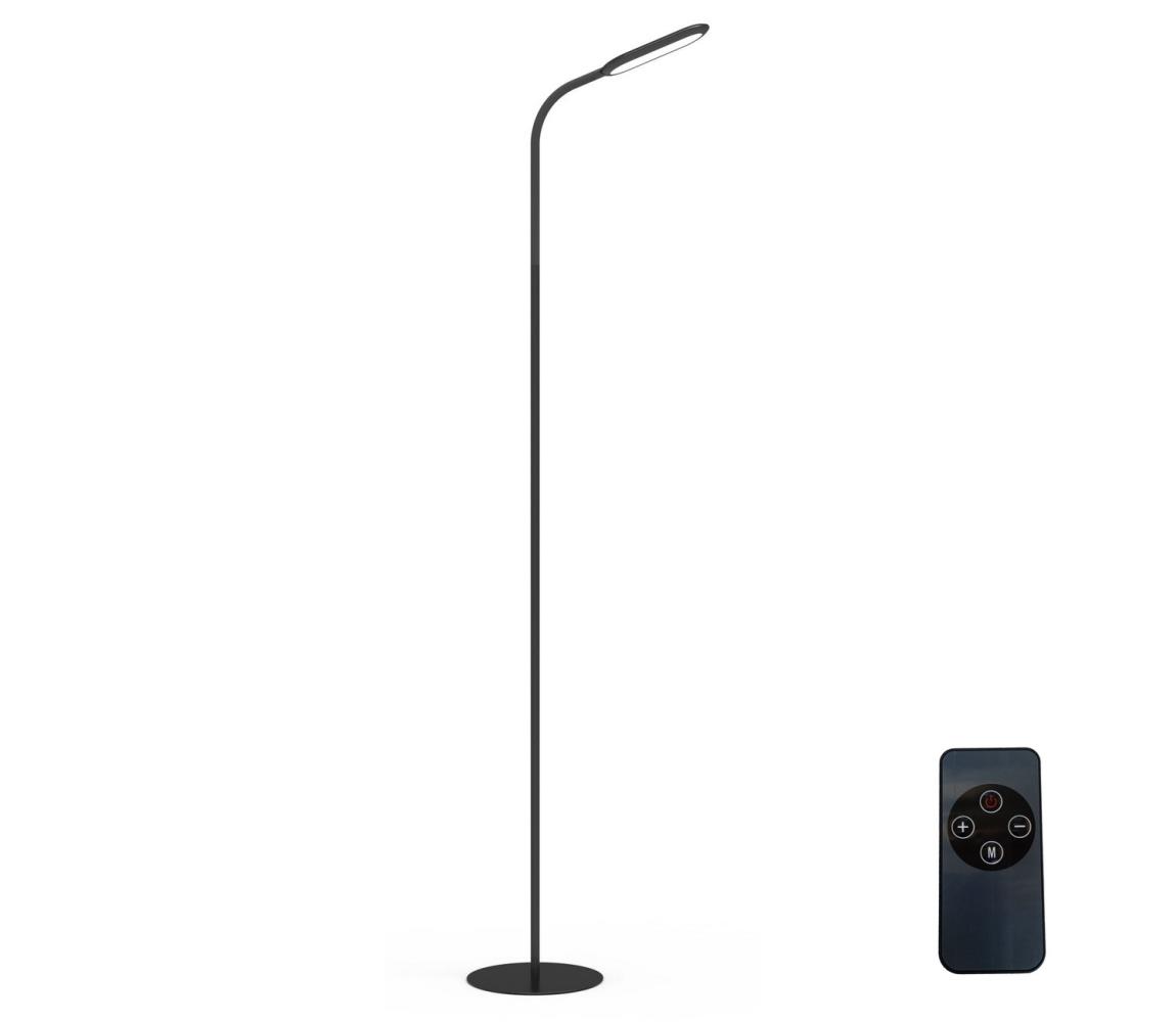 Donoci LED Stmievateľná stojacia lampa LED/10W/230V 3000/4000/6000K čierna + DO