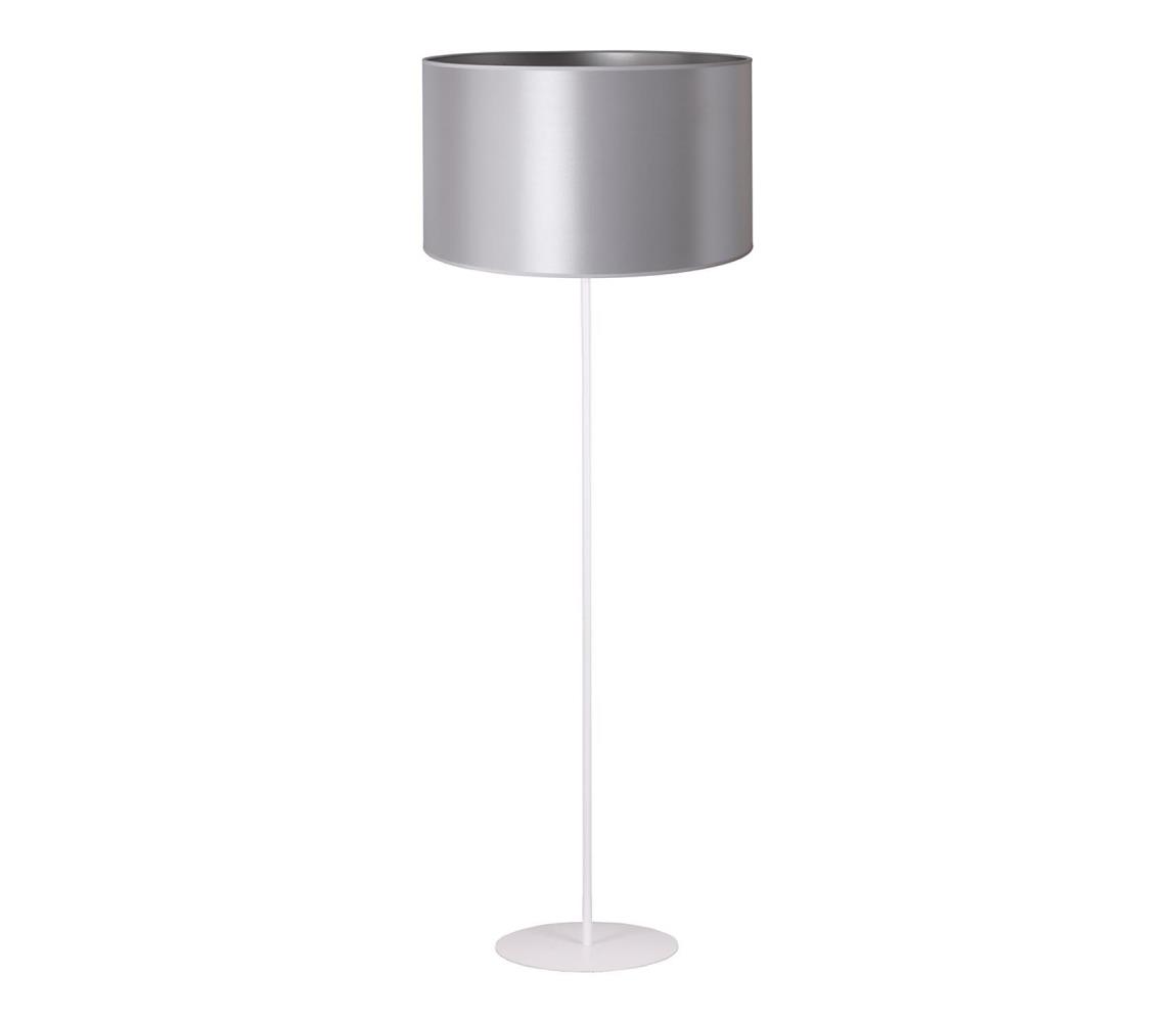 Donoci Stojací  lampa CANNES 1xE27/15W/230V pr. 45 cm strieborná/biela