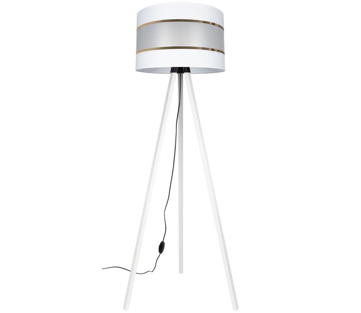 Donoci Stojacia lampa CORAL 1xE27/60W/230V biela/zlatá