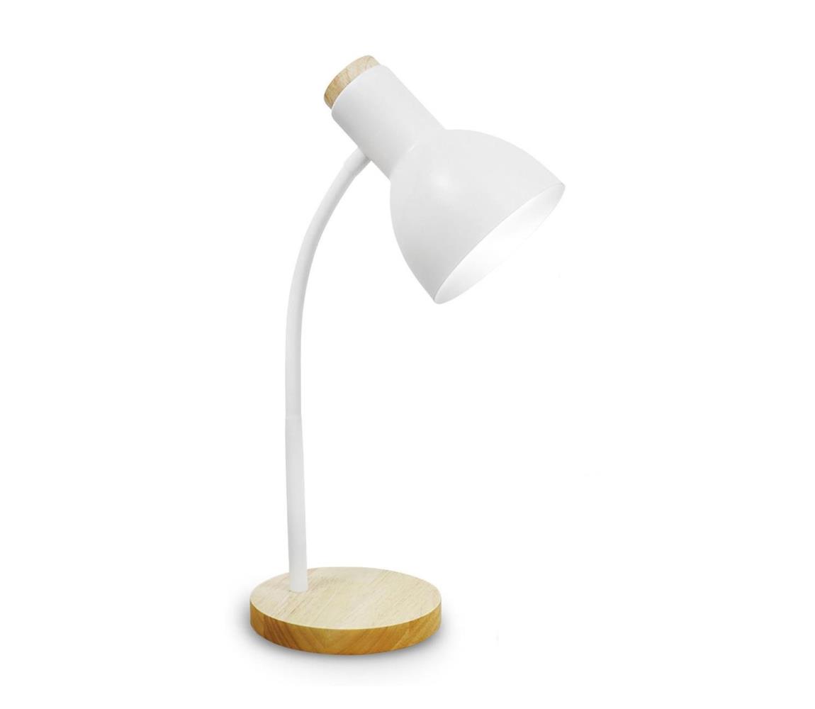 Donoci Stolná lampa MARMA 1xE27/60W/230V biela/kaučukovník