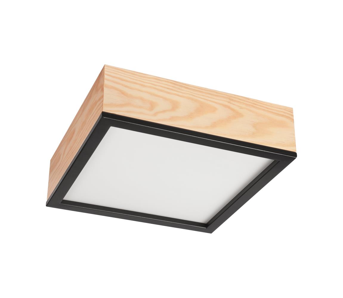 Donoci Stropné svietidlo NATURAL SQUARE 2xE27/15W/230V 31x31 cm borovica/čierna